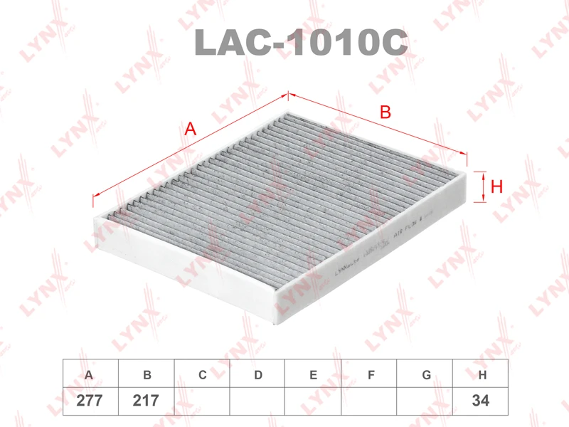 Фильтр салона LYNXauto LAC-1010C