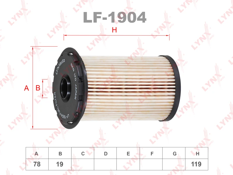 Фильтр топливный LYNXauto LF-1904