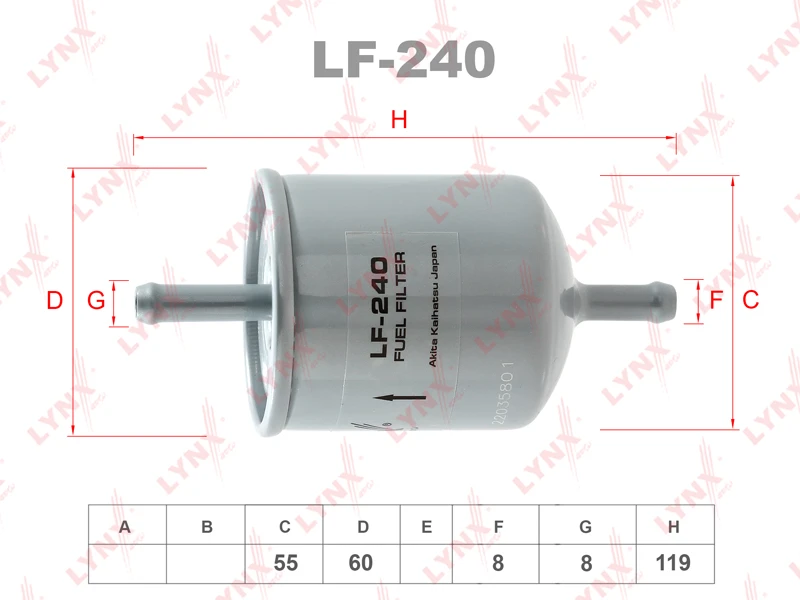 Фильтр топливный LYNXauto LF-240