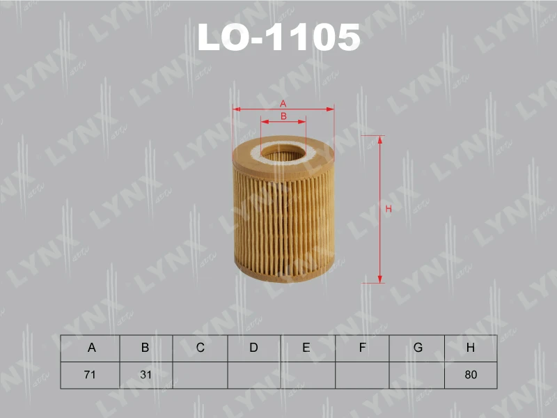 Фильтр масляный LYNXauto LO-1105