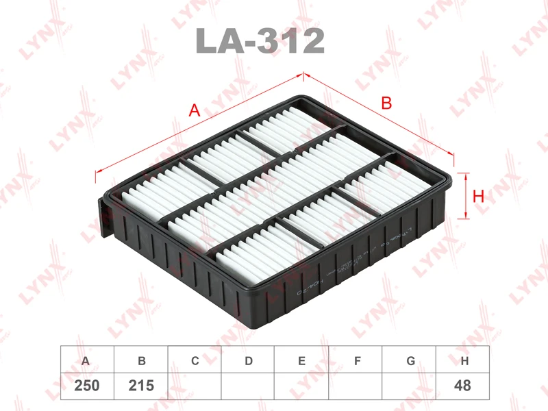 Фильтр воздушный LYNXauto LA-312