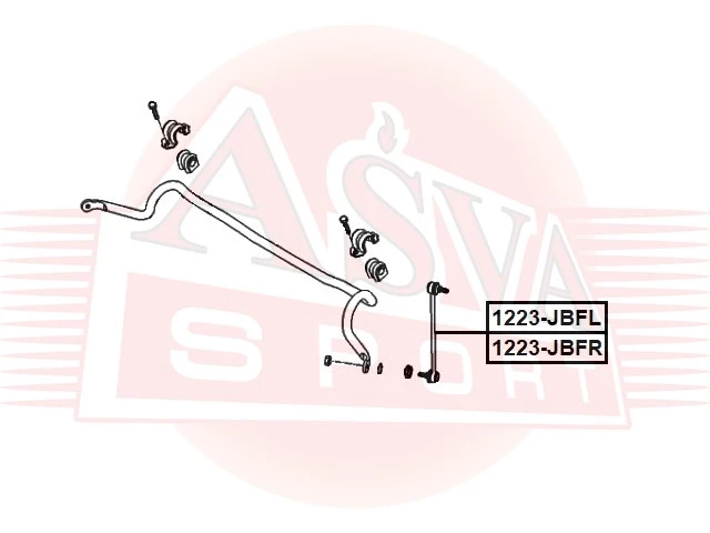 Тяга стабилизатора Asva 1223-JBFL