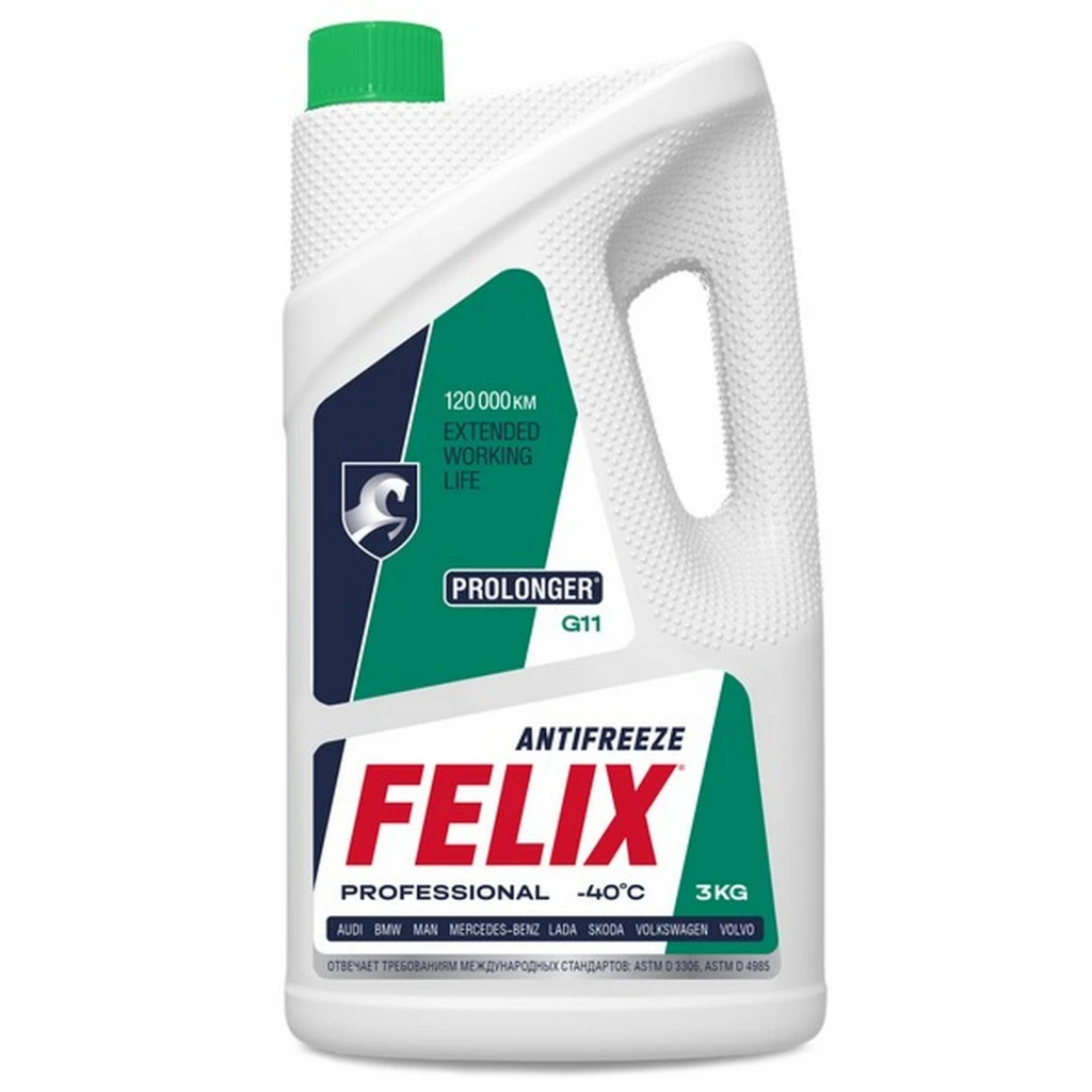 Антифриз Felix Prolonger G11 зеленый -40°С 3 кг