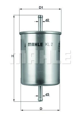 Фильтр топливный Mahle/Knecht KL2