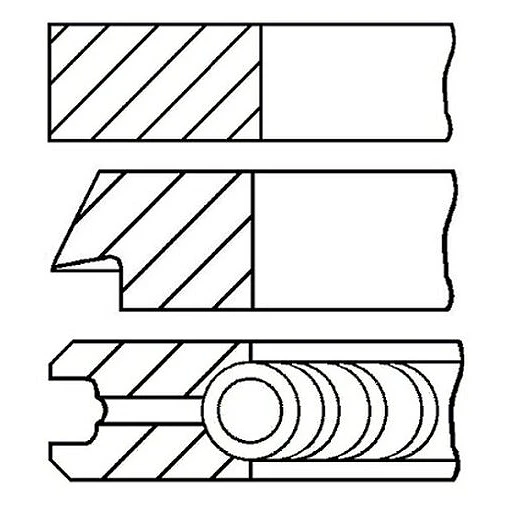 Кольца поршневые (к-т на 1 цилиндр) Goetze 08-439300-00