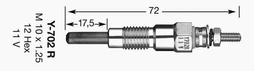 Свеча накала NGK 1065