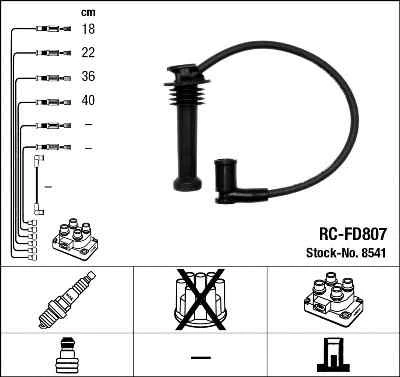 Провода в/в RC-FD807 NGK 8541
