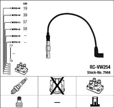 Провода в/в RC-VW254 NGK 7044