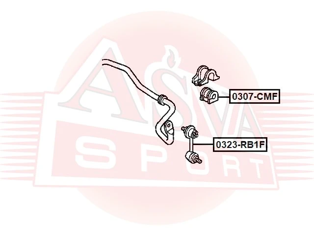 Тяга стабилизатора Asva 0323-RB1F