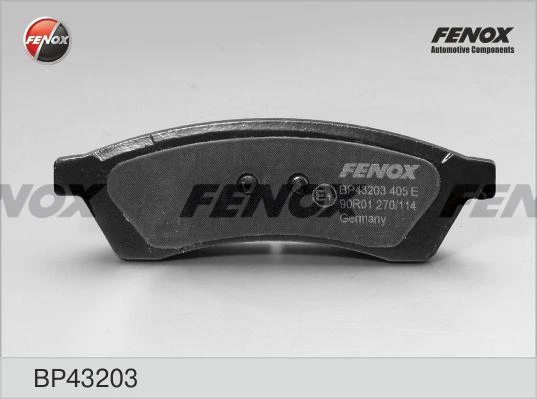 Колодки тормозные дисковые Fenox BP43203
