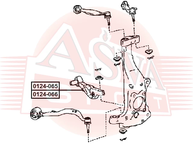 Рычаг передний нижний правый Asva 0124-066