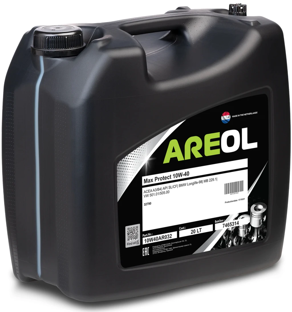 Моторное масло AREOL Max Protect 10W-40 полусинтетическое 20 л
