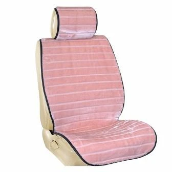 Накидка на сиденье лён розовый "AUTOPROFI" (прострочка ромб, противоскользящая подкладка) (2 шт.)