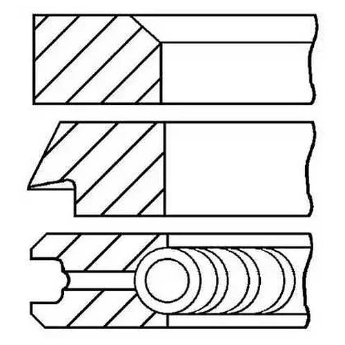 Кольца поршневые (к-т на 1 цилиндр) Goetze 08-427700-00