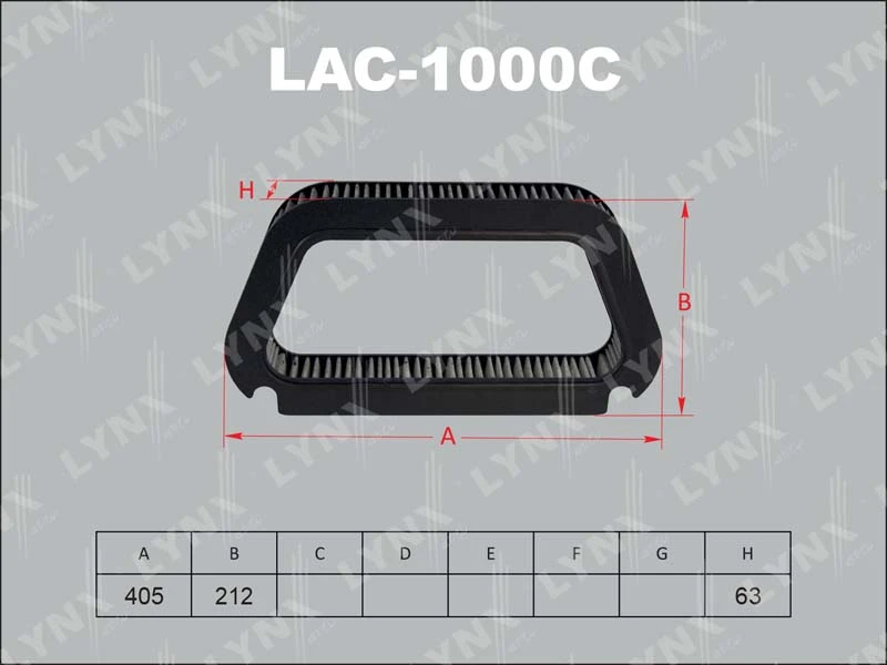 Фильтр салона угольный LYNXauto LAC-1000C