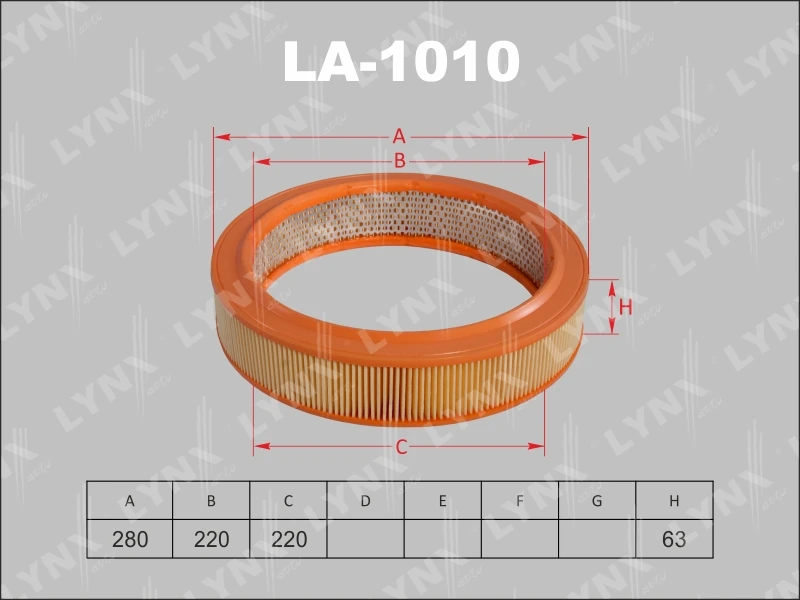 Фильтр воздушный LYNXauto LA-1010