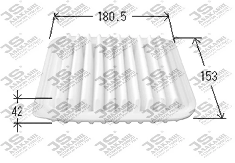 Фильтр воздушный JS Asakashi A972J