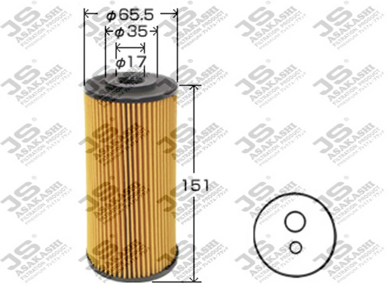 Фильтр масляный JS Asakashi OE584J