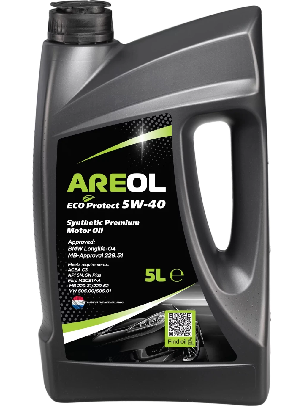 Моторное масло AREOL ECO Protect 5W-40 синтетическое 5 л