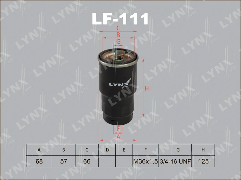 Фильтр топливный LYNXauto LF-111