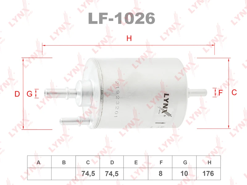 Фильтр топливный LYNXauto LF-1026