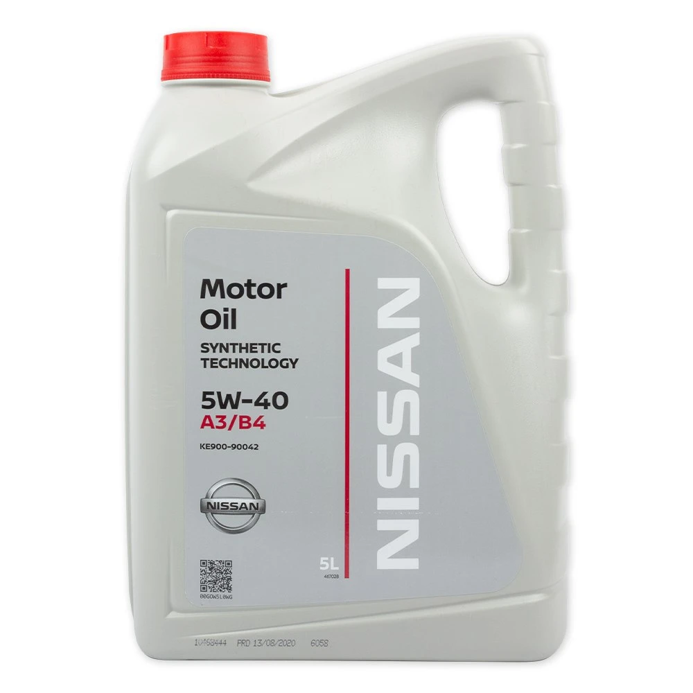 Моторное масло Nissan Motor Oil 5W-40 синтетическое 5 л