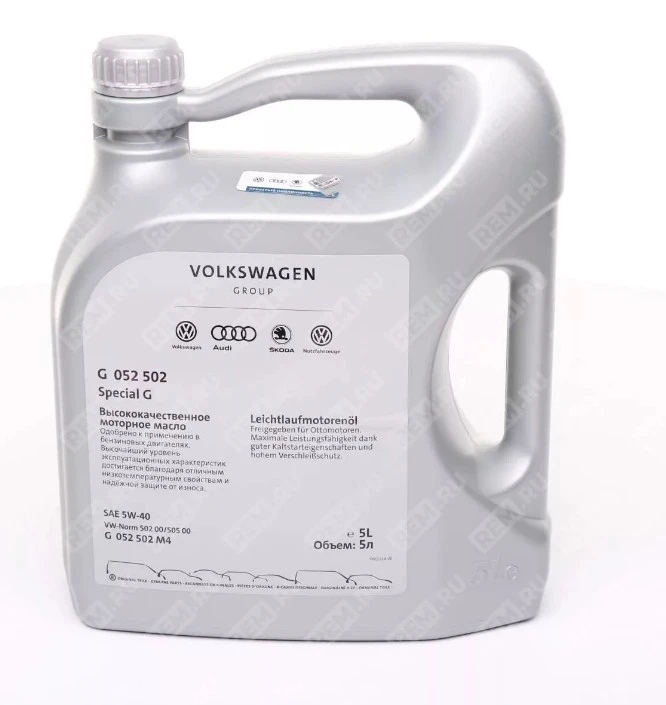 Моторное масло VAG Special G 5W-40 синтетическое 5 л (арт. G R52502M4)