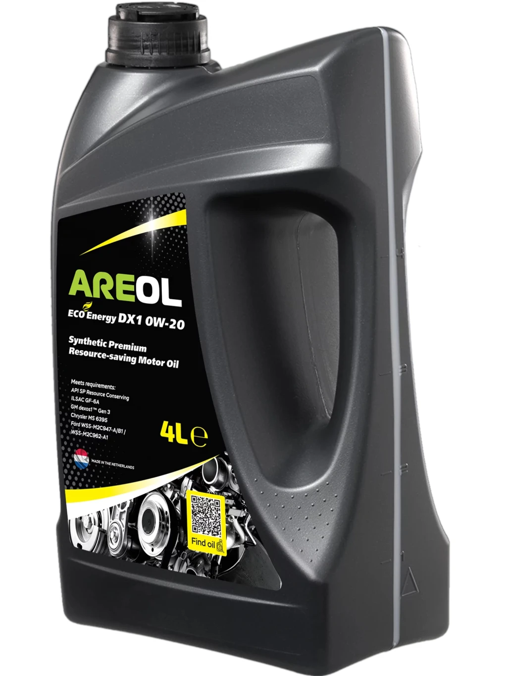 Моторное масло AREOL ECO Energy DX1 0W-20 синтетическое 4 л