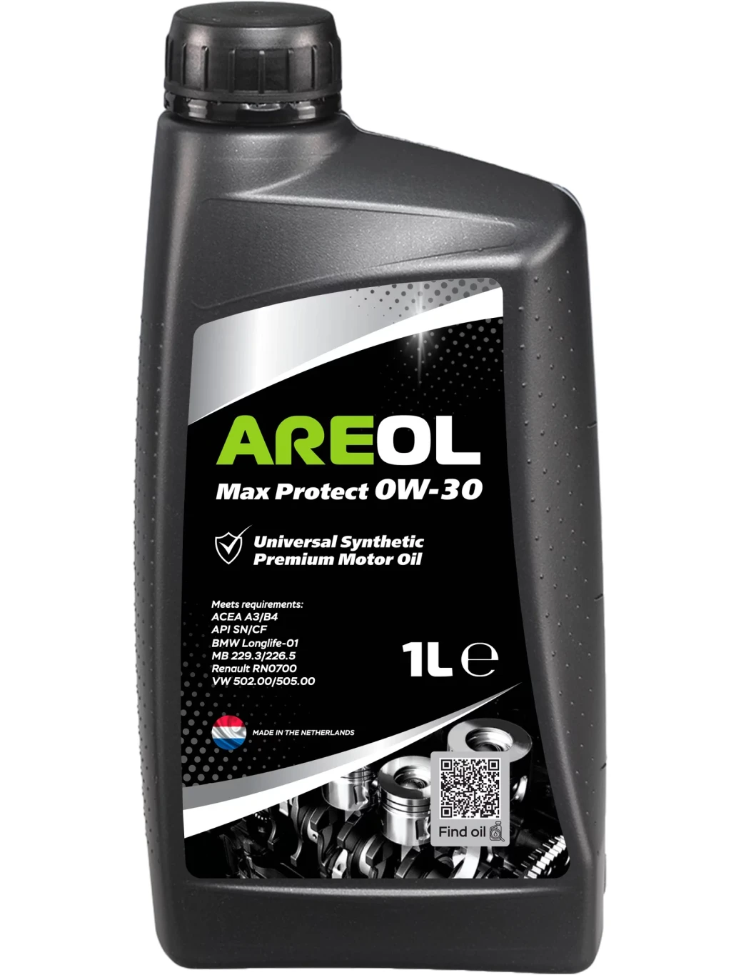 Моторное масло AREOL Max Protect 0W-30 синтетическое 1 л