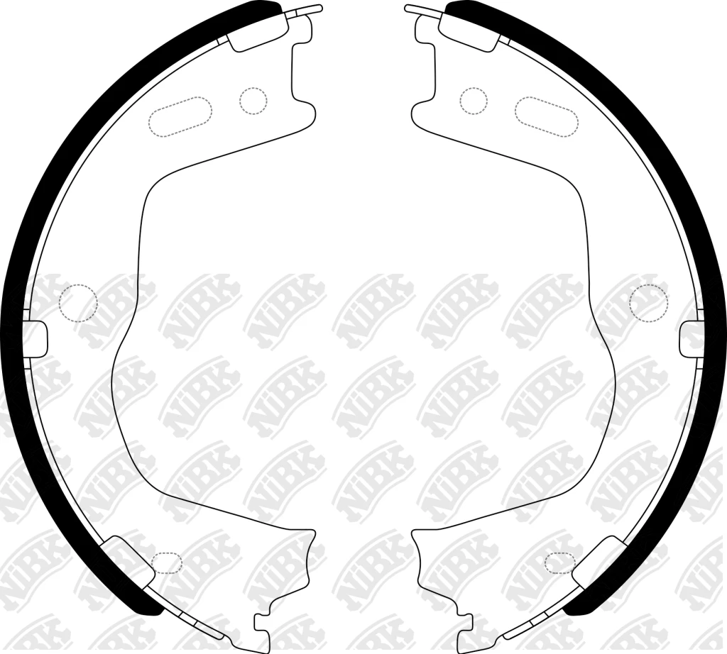 Колодки тормозные барабанные NIBK FN0666