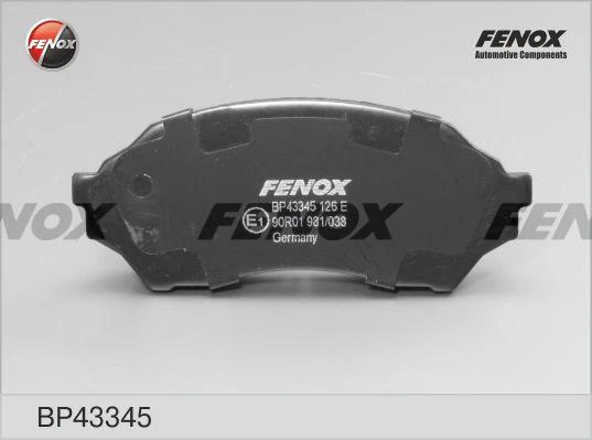 Колодки тормозные дисковые Fenox BP43345