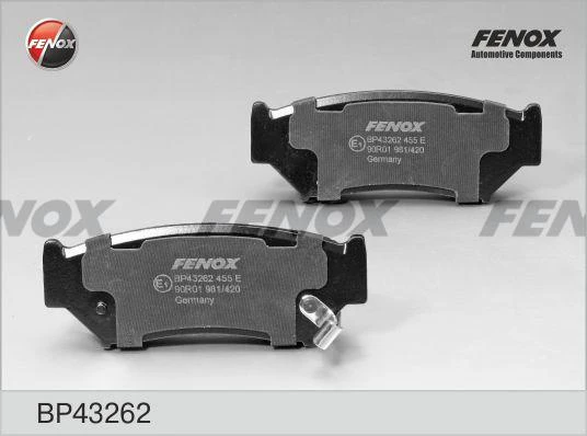 Колодки тормозные дисковые Fenox BP43262