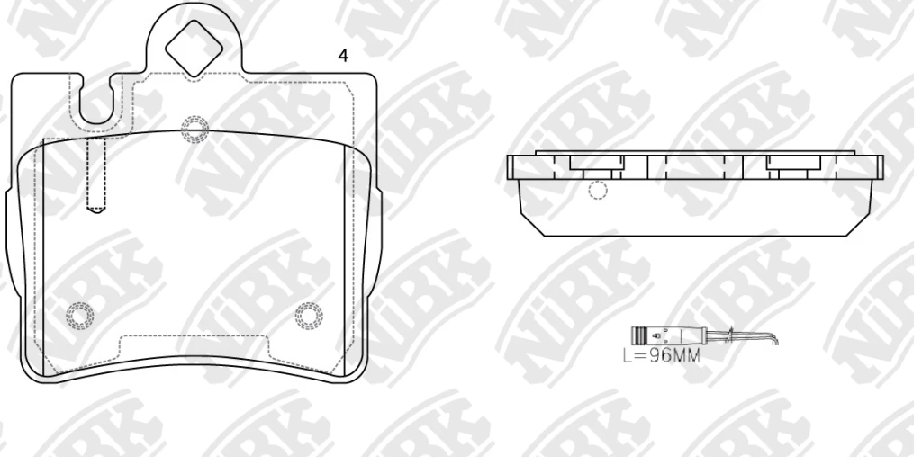 Колодки тормозные дисковые NIBK PN0200W