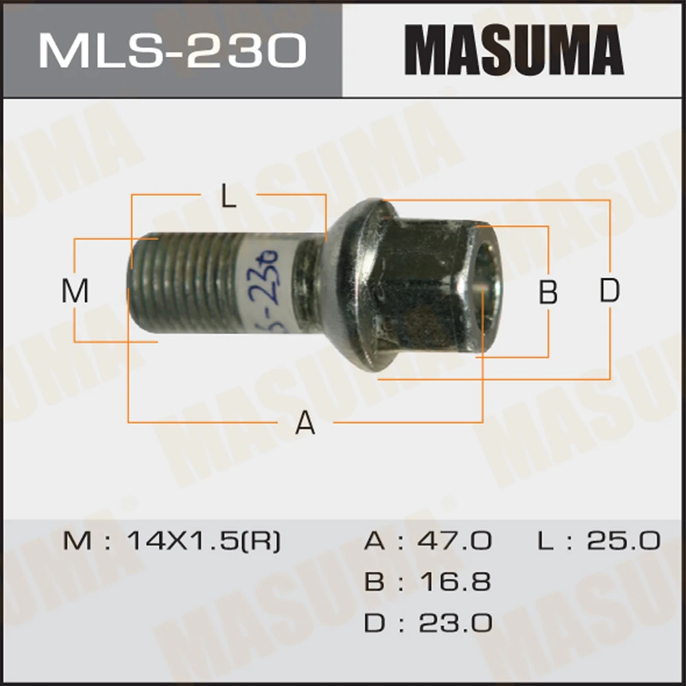 Болт колеса Masuma MLS230