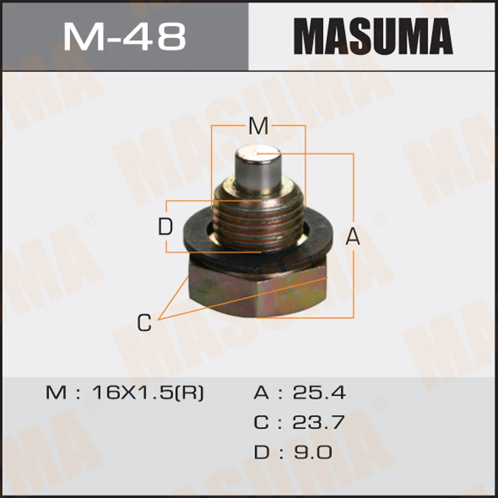 Пробка сливная Masuma M-48