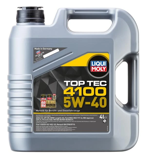Моторное масло Liqui Moly Top Tec 4100 5W-40 синтетическое 4 л