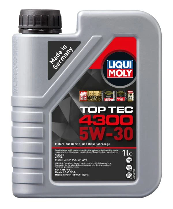 Моторное масло Liqui Moly Top Tec 4300 5W-30 синтетическое 1 л