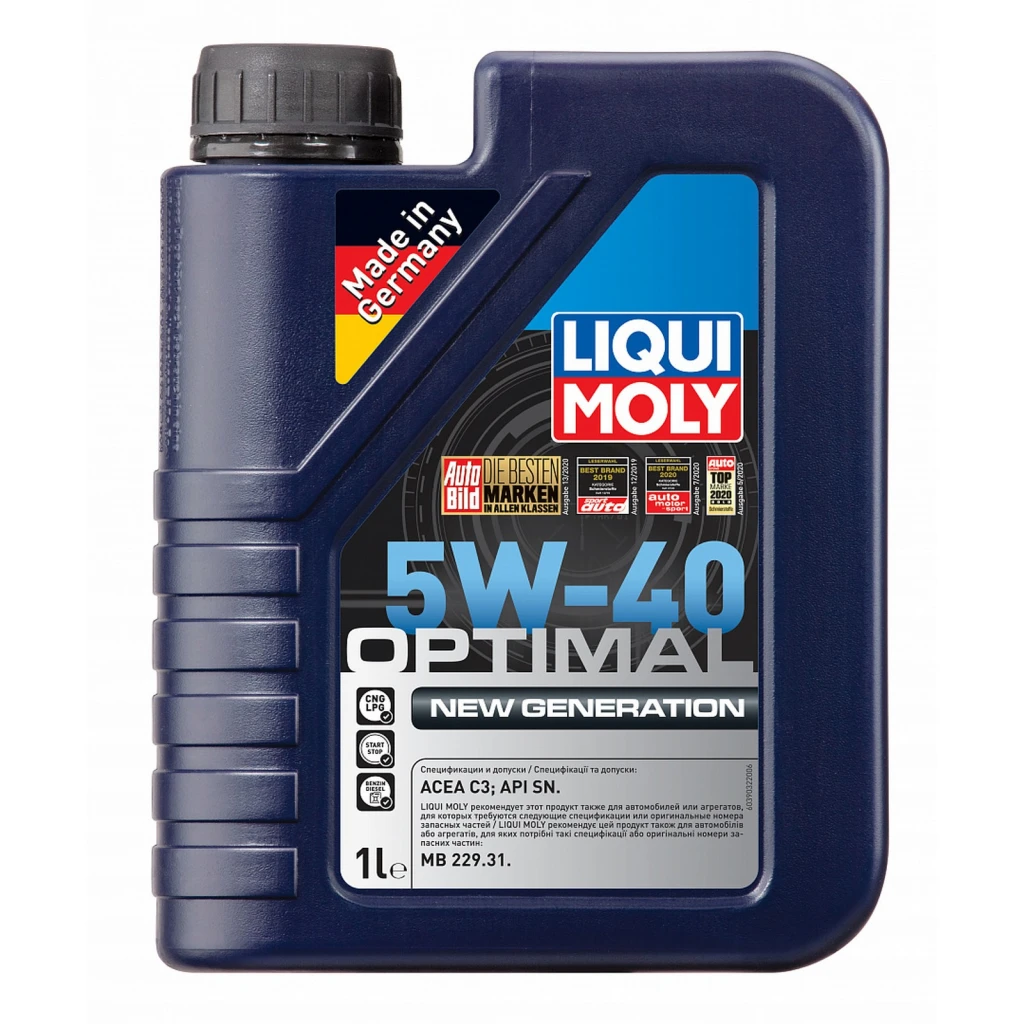 Моторное масло Liqui Moly Optimal New 5W-40 синтетическое 1 л