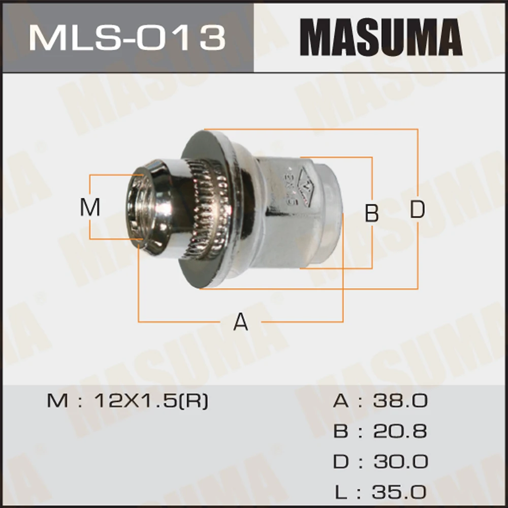 Гайка колесная Masuma MLS013