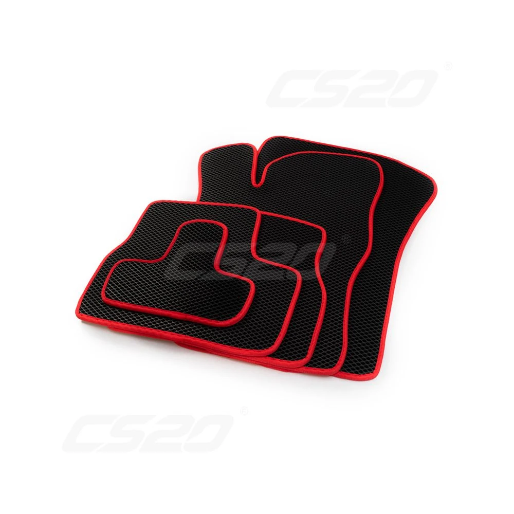 Коврики салона LADA Granta материал EVA черный/красный "CS-20" (с перемычкой)