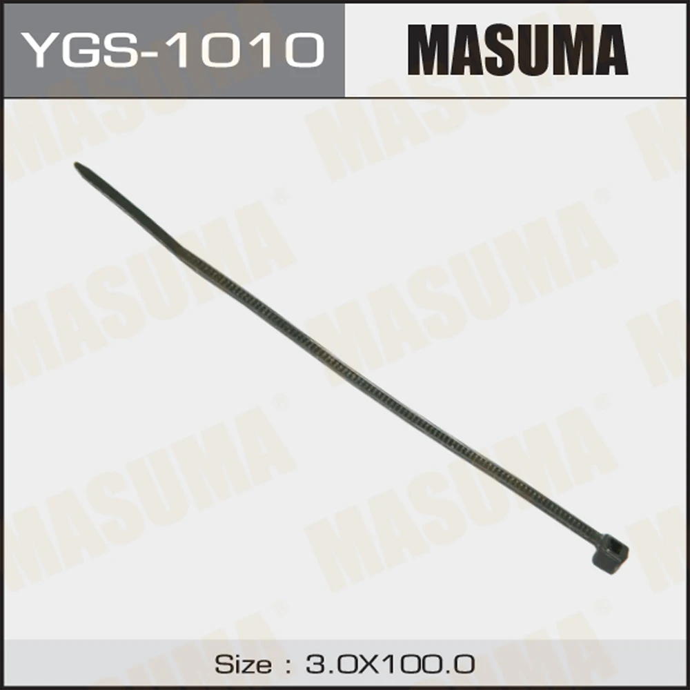Хомут нейлоновый 3*100 мм "MASUMA" (черный, цена за 1шт. отгрузка кратно 100) (100 шт.)