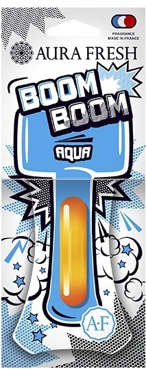 Ароматизатор подвесной для автомобиля Aura Fresh BOOM BOOM Aqua/Вода