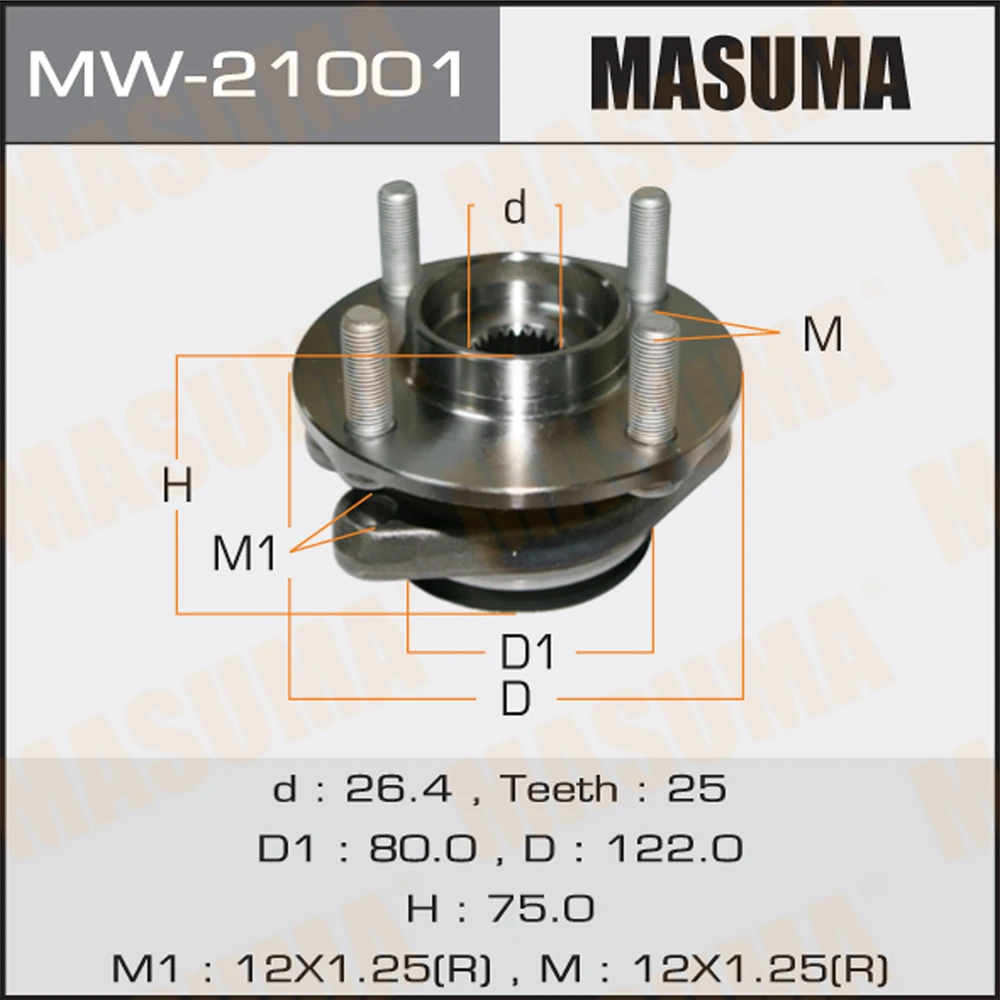 Ступичный узел Masuma MW-21001