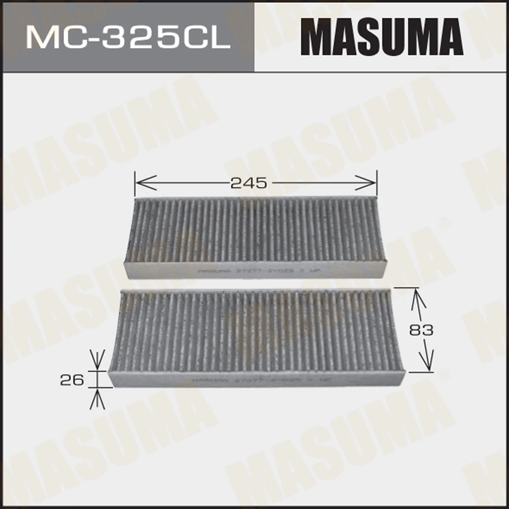 Фильтр салона угольный Masuma MC-325CL