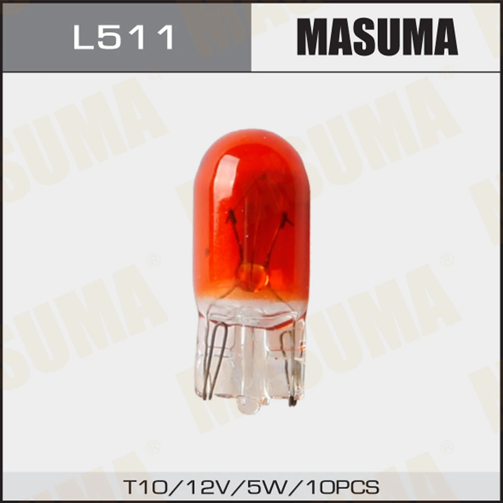 Лампа подсветки Masuma L511 WY5W 12V 5W Orange, б/ц, 1
