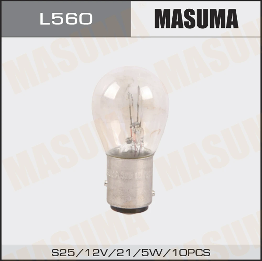 Лампа подсветки Masuma L560 P21/5W 12V BAY15d, S25, 1