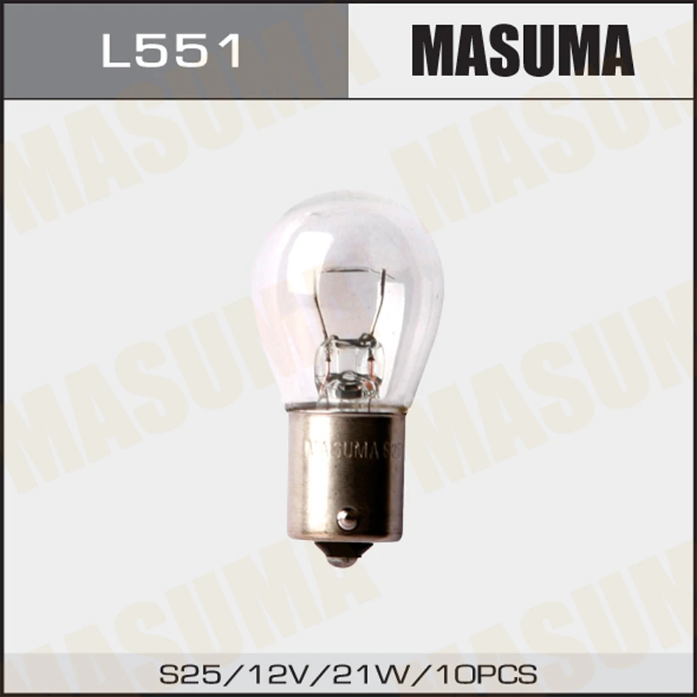 Лампа подсветки Masuma L551 P21W 12V 21W BA15s, S25, 1