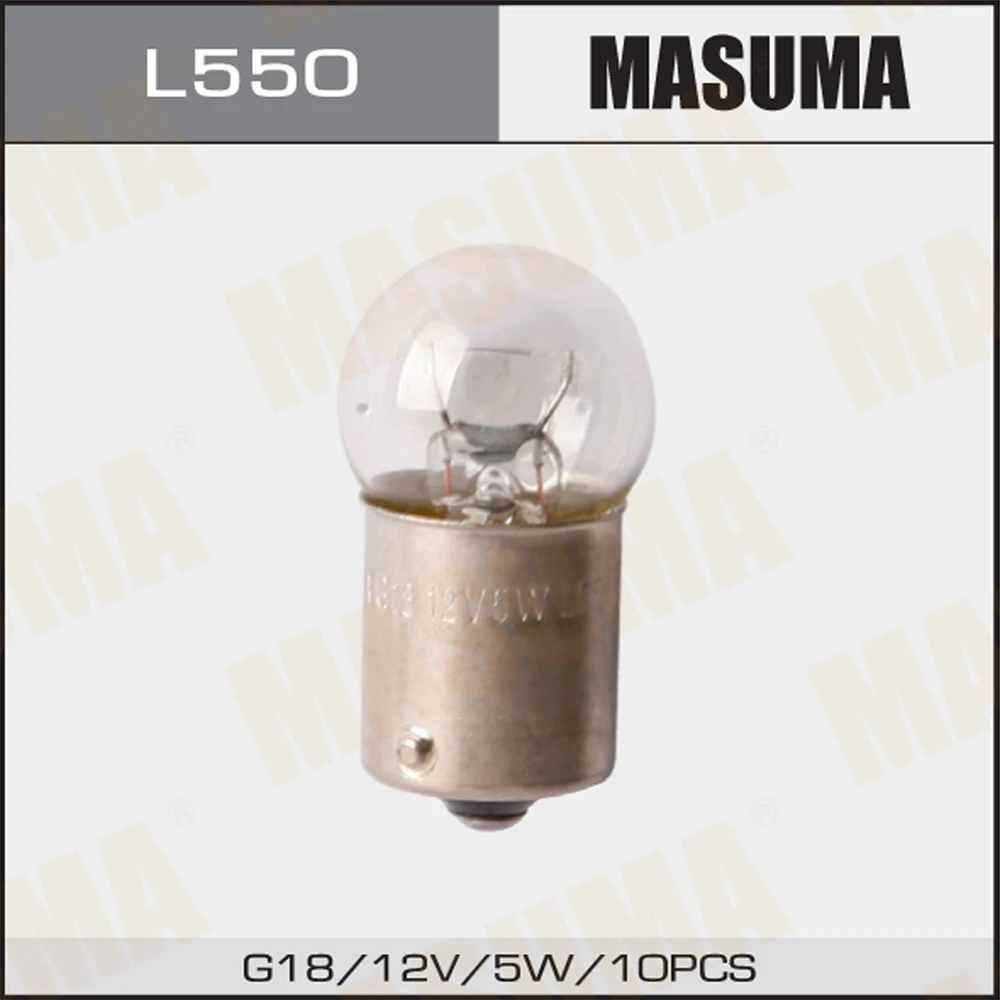 Лампа подсветки Masuma L550 R5W 12V 5W BA15s, G18, 1