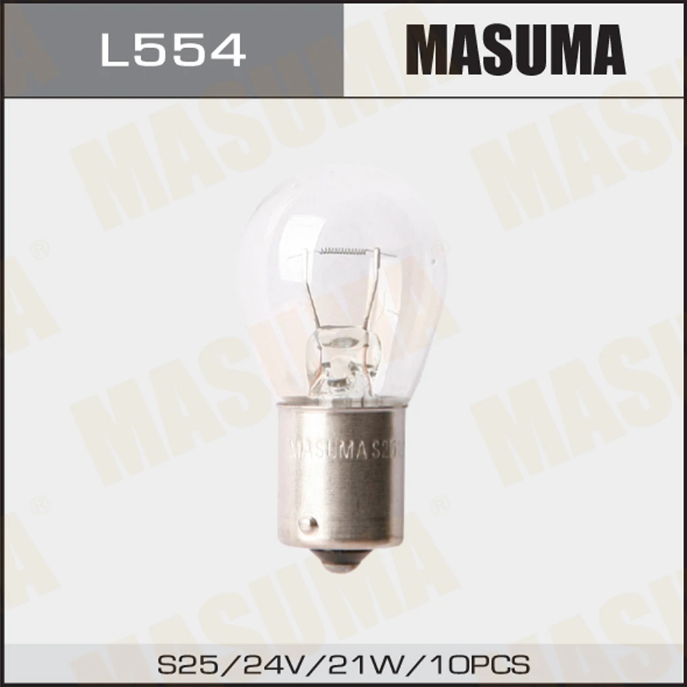 Лампа подсветки Masuma L554 P21W 24V 21W BA15s, S25, 1