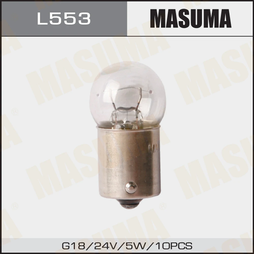 Лампа подсветки Masuma L553 R5W 24V 5W BA15s, G18, цок, 1